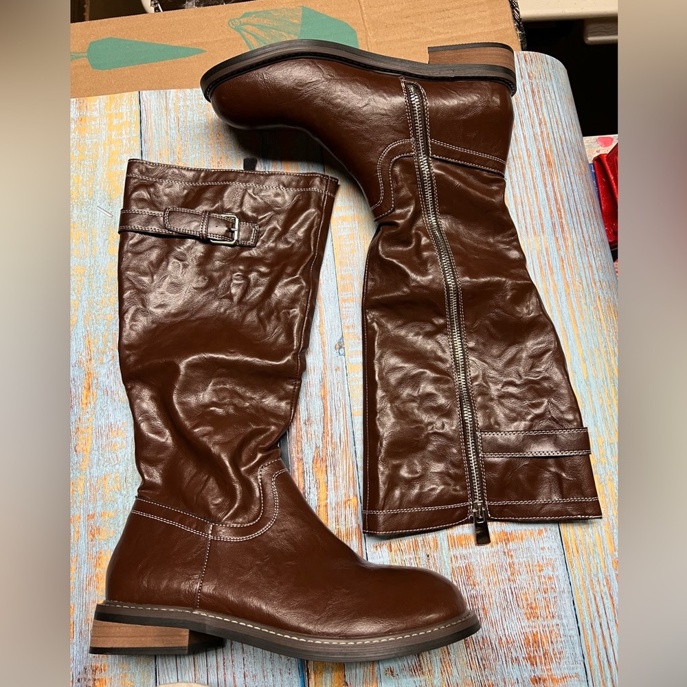 Brown Knee-High Boots